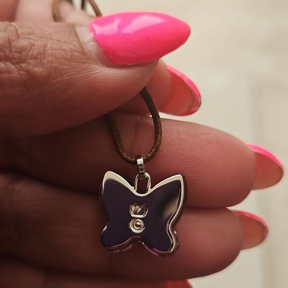 Swarovski Crystal Butterfly Pendant, Rope Necklace - Picture 10 of 16